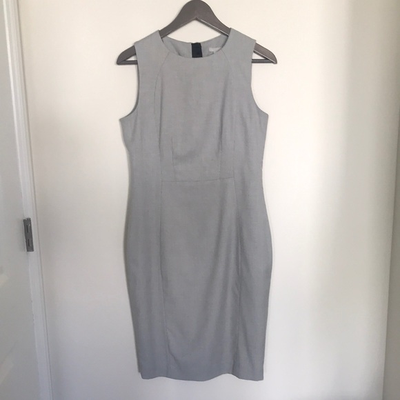 H&M Dresses & Skirts - H&M Light Gray Sleeveless Midi Sheath Dress